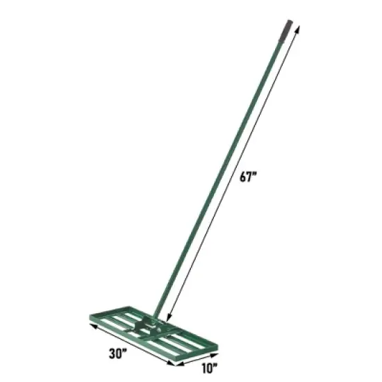 WELLFOR 30" Metal Ergonomic Lawn Leveling Hand Rake image {6}