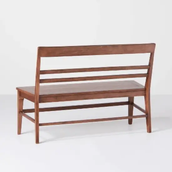 Wood Ladder Back Bench - Hearth & Hand&trade; with Magnolia image {3}