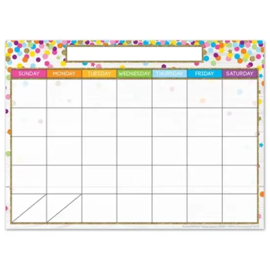 Ashley Productions&reg; Smart Poly&reg; PosterMat Pals&trade; Space Savers, 13" x 9-1/2", Calendar Confetti Style, Pack of 10 image {1}