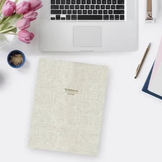 Morris & Co. by Blue Sky 8.5"x11" Padfolio Natural Linen image {1}