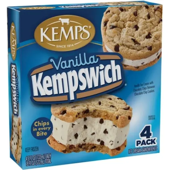 Kemps Vanilla Frozen Kempswich - 4pk image {2}