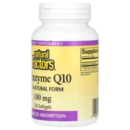 Natural Factors Coenzyme Q10, 100 mg, 120 Softgels image {2}