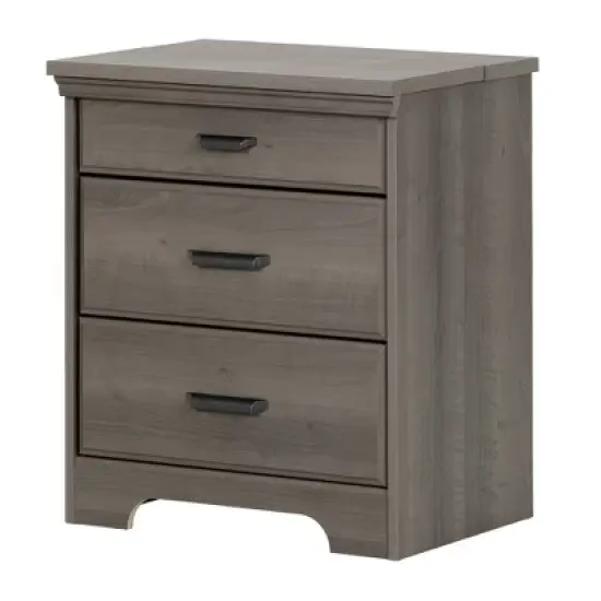 Flexible Nightstand with Charging Station and Drawers - South Shore image {8}