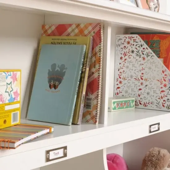 Twin Pogo Bookcase/Footboard Soft White Finish - Sauder image {3}