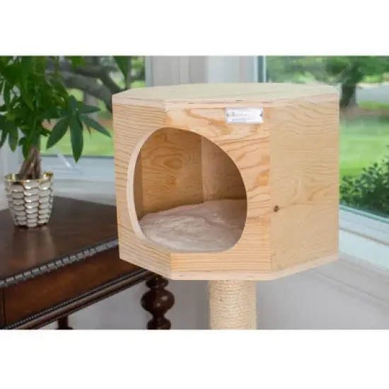 Armarkat Real Wood Premium Model S4203 Scots Pine, Solid Wood Cat Tree, 46" Tall   image {4}