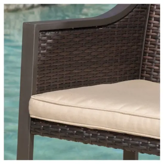 Riga Set Of 2 Bar Stool - Brown - Christopher Knight Home image {3}