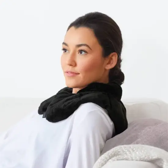 Sharper Image Neck and Shoulder Massage Body Wrap - Black image {4}