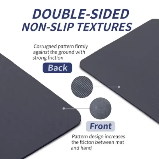 SEVOBAL Premium Non-Slip Yoga Mat Extra Thick Exercise Mat Dual Texture Design for Superior Grip Comfort, Gray, 72.1"*24"*0.2" image {3}