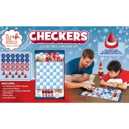 MasterPieces Officially licensed Elf on the Shelf Checkers Board Game for Families and Kids ages 6 and Up image {3}