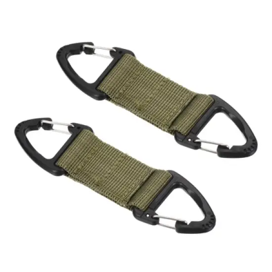 Unique Bargains Belt Keeper Key Clip Hanging Buckle Keychain with Double Side Triangle Clip for Outdoor Camping Hiking image {7}