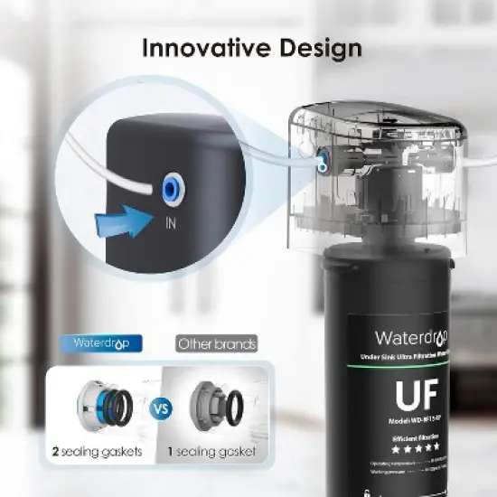 Waterdrop 15UB-UF 0.01 &mu;m Ultra Filtration Under Sink Water Filter System USA Tech image {7}