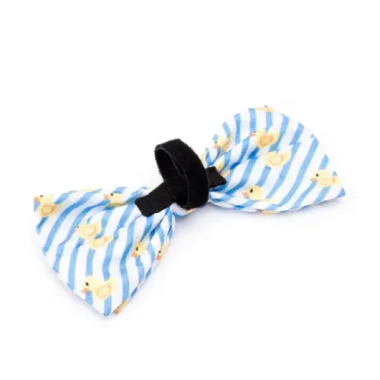 The Worthy Dog Stripe Rubber Duck Bow Tie Accessory image {1}