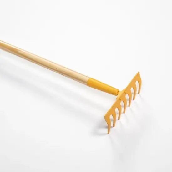 True Temper Real Garden Rake for Kids Painted Steel 42 1/2" Long Yellow image {4}