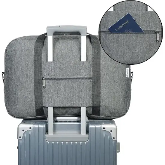 Narwey Foldable Carry on Luggage Airline Approved Duffle Bag for Travel Packable Duffel Bag image {2}