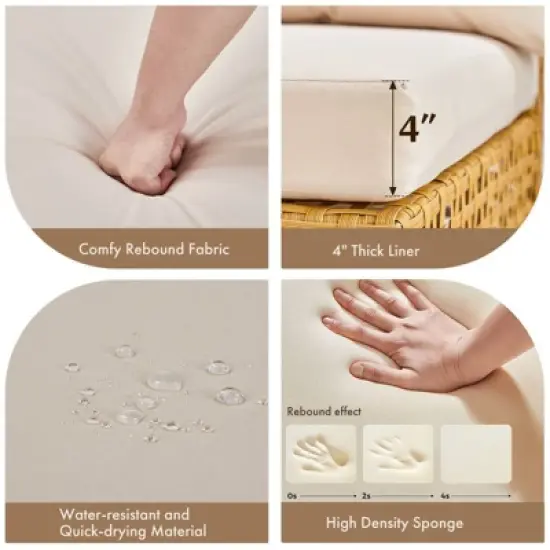 Karl Home Patio 7-Piece PE Wicker Sectional Conversation Set image {6}