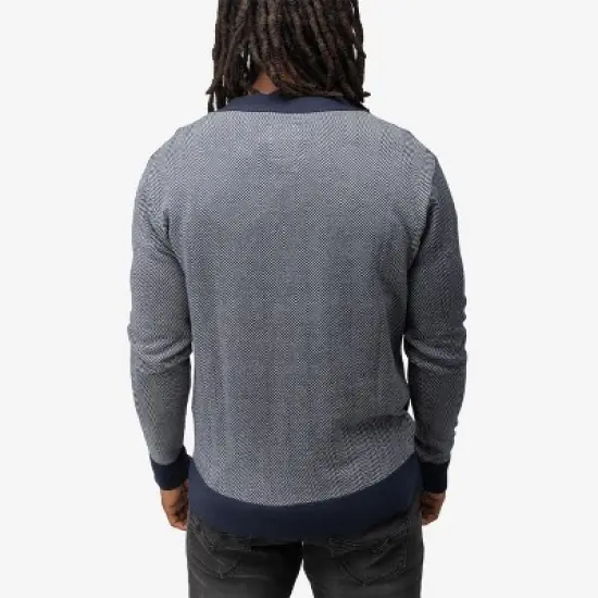 X RAY Men's Herringbone Cardigan Sweater image {1}