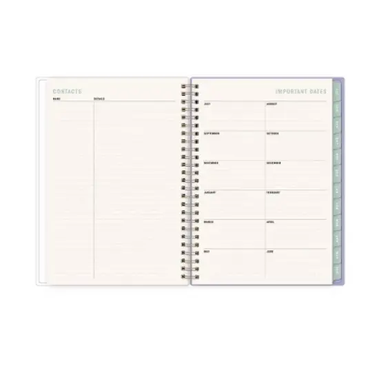 Blue Sky Brook Gossen Planner Notes Clear PET 5.875"x8.625" Weekly/Monthly Wirebound (12 Month) Rainbow Confetti Undated image {7}
