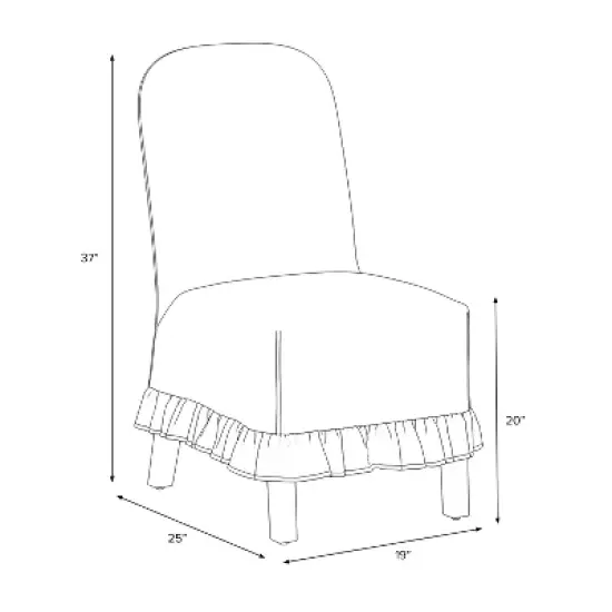 Replacement Ruffled Slipcover Only for Rounded Back Dining Chair - Threshold&trade; image {6}