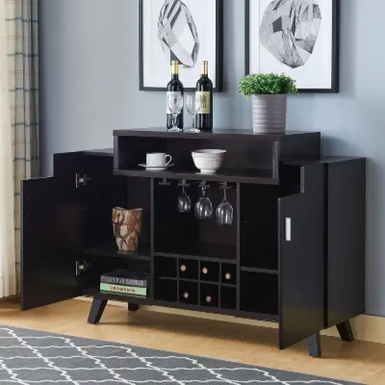 Dorfella 2 Open Shelf Buffet Red Cocoa - miBasics image {2}