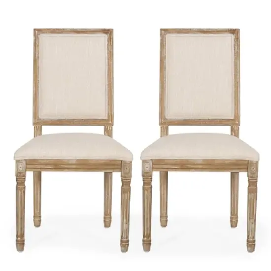 2pk Regina French Country Wood Upholstered Dining Chairs  - Christopher Knight Home image {11}