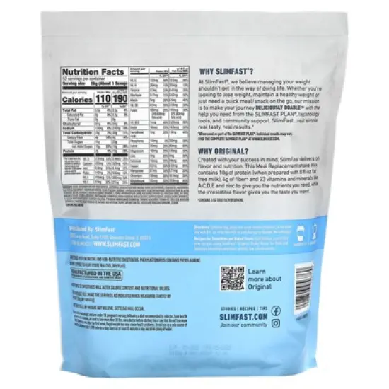 SlimFast Original, Meal Replacement Shake Mix, French Vanilla, 2.98 lb (1.35 kg) image {1}
