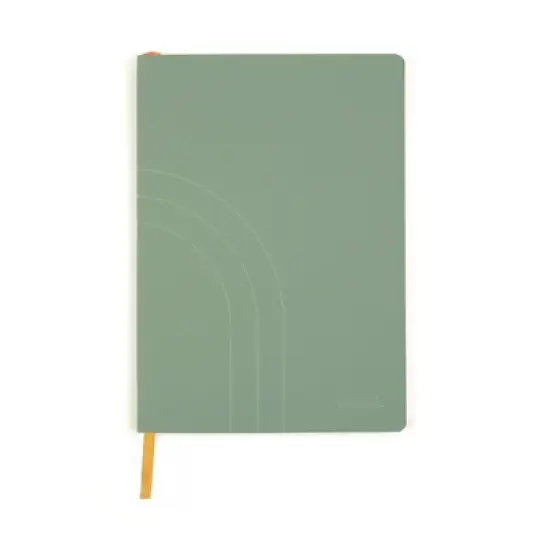 Altitude 160pg Ruled Journal 5.875"x8.25" Vegan Leather Dark Sage Debossed Arch image {9}