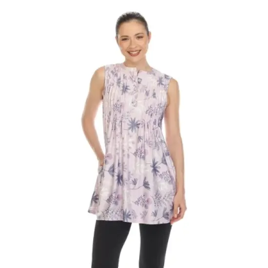 White Mark Women's Floral Sleeveless Tunic Top - White Mark image {9}