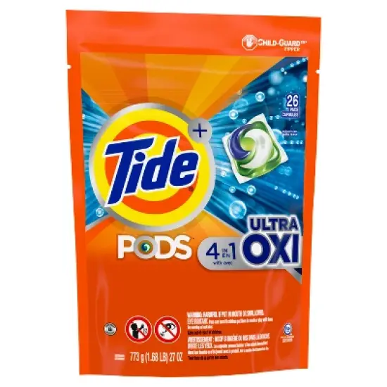 Tide Pods Ultra Oxi Laundry Detergent Pacs image {1}