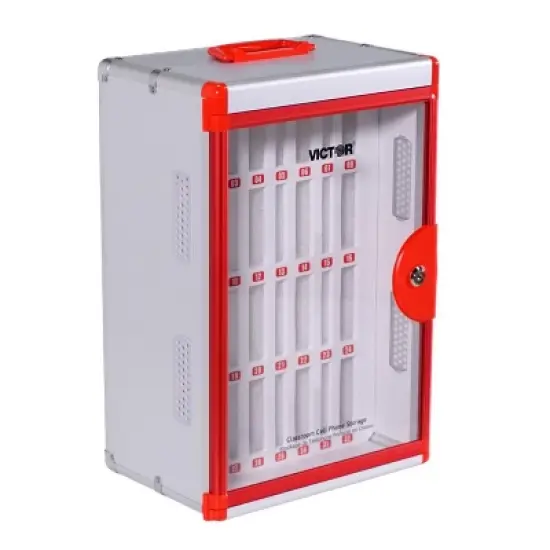 Victor Classroom Cell Phone Lockable Locker, 32 Slots, 12.795"W x 8.61'D x 18.504"H image {3}