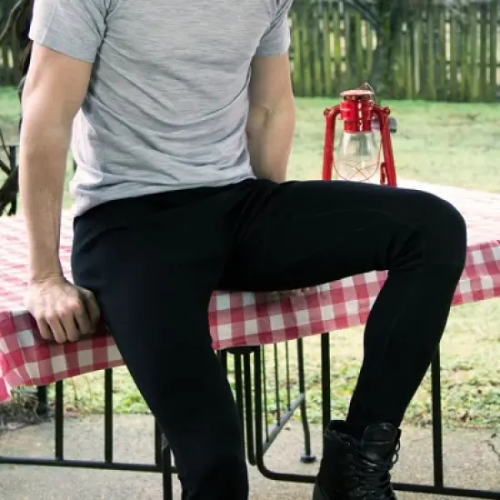 Minus33 Merino Wool Midweight - Men's Wool Flyless Running Tight Woolverino Black S image {5}