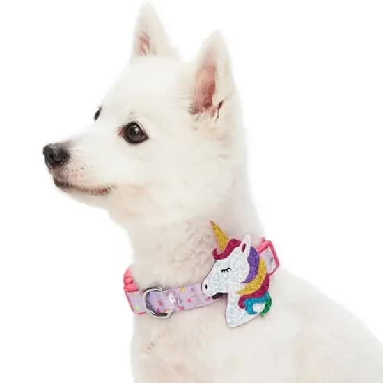 Blueberry Pet Dreamy Unicorn Adjustable Dog Collar with Detachable Unicorn image {2}