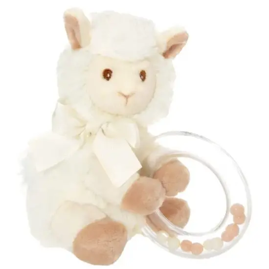 Bearington Baby Lil' Alma Stuffed Animal Rattle: 5.5" Llama Shaker Toy with Soft Plush Faux-Fur image {8}