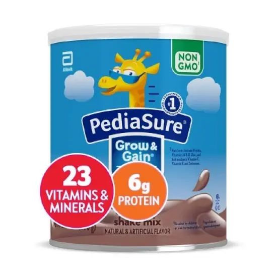 PediaSure Grow & Gain Non-GMO Shake Mix Chocolate Powder - 14.1oz image {2}