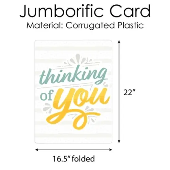 Big Dot of Happiness Thinking of You - Just Because Giant Greeting Card - Big Shaped Jumborific Card image {3}