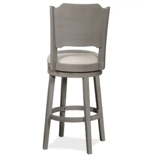 30.25" Clarion Swivel Barstool Distressed Gray - Hillsdale Furniture image {1}
