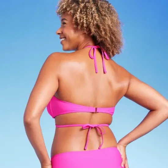 Women's Strappy Halter Bandeau Bikini Top - Shade & Shore&trade; Pink image {4}