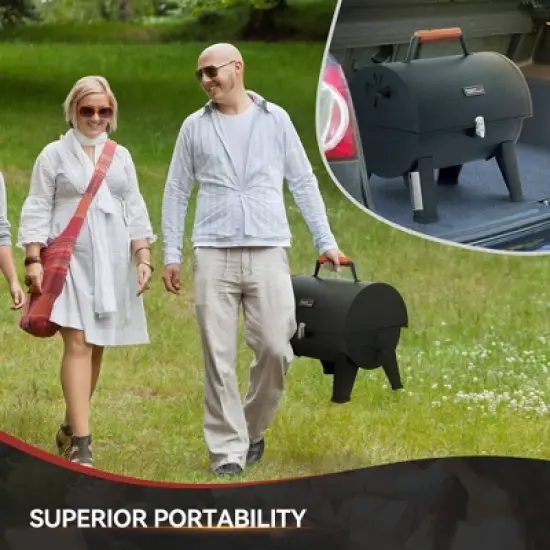 Royal Gourmet 19" Portable Duo Sided Cooking area Charcoal Grill CC1619TG Black image {8}