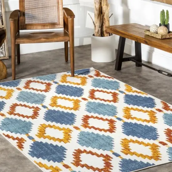 nuLOOM Marcela Geometric Indoor/Outdoor Patio Area Rug image {8}