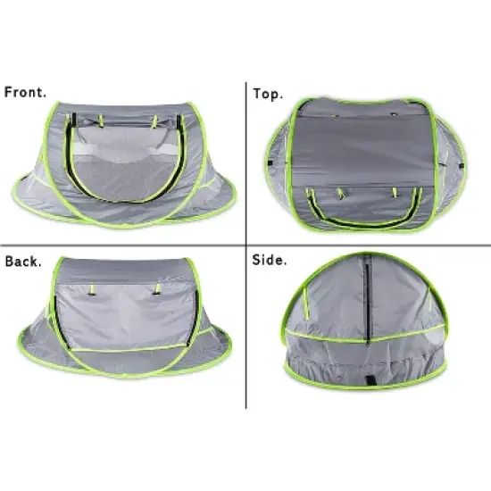 Zone Tech Pet Pop Up Tent - Portable Sunshade Foldable Travel Tent - Pet Camping Bed with Mosquito Net with UV Protection UPF 50+ image {4}