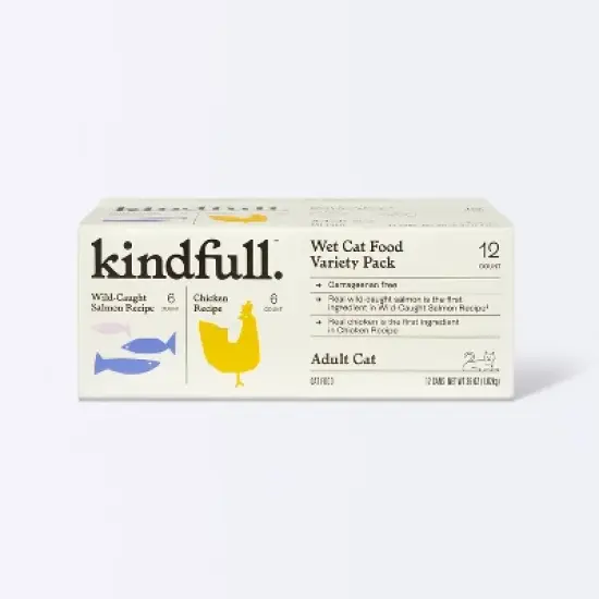 Chicken and Salmon Pate Variety Pack Wet Cat Food - Kindfull&trade; 36oz/12ct image {4}