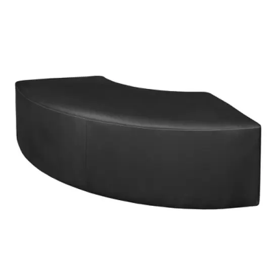 Travis Curved Ottoman Black - Regency image {1}