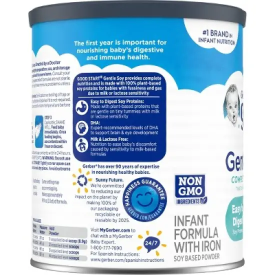 Gerber Good Start Stage 1 Soy Non-GMO Powder Infant Formula - 12.9oz image {4}