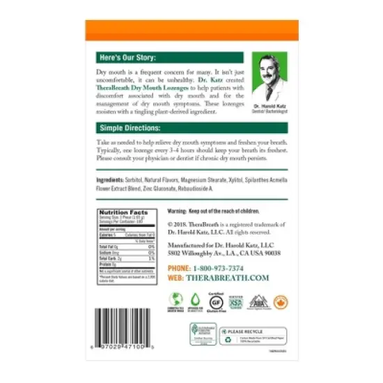 TheraBreath Dry Mouth Mint Lozenges - 100ct image {2}