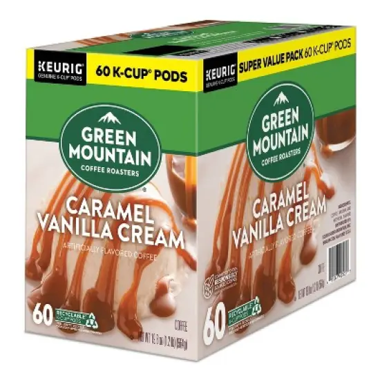 Green Mountain Caramel Vanilla Cream Flavored Keurig K-Cup Light Roast Coffee Pods image {9}