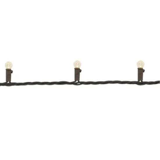 Northlight LED G12 Berry Christmas Lights - Warm White - 16' Brown Wire - 50 ct image {4}