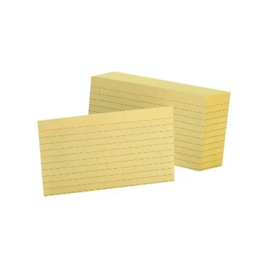 Oxford Ruled Index Cards 3 x 5 Canary 100/Pack 7321CAN image {1}