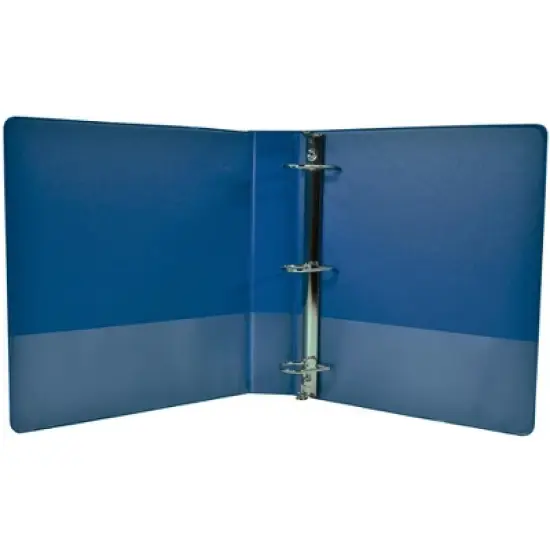 School Smart D Ring Binder, Polypropylene, 3 Inches, Blue image {1}