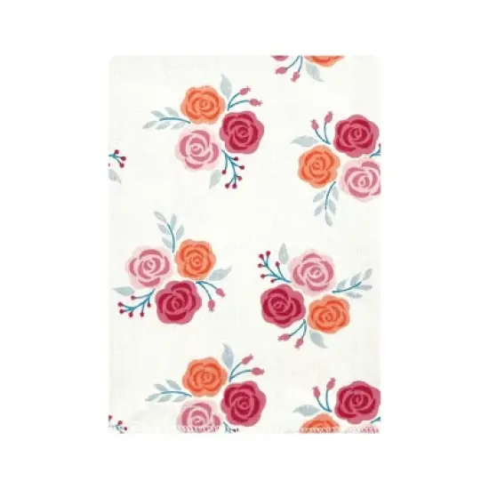 Hudson Baby Infant Girl Cotton Flannel Burp Cloths Bundle, Cutest Pumpkin, One Size image {6}