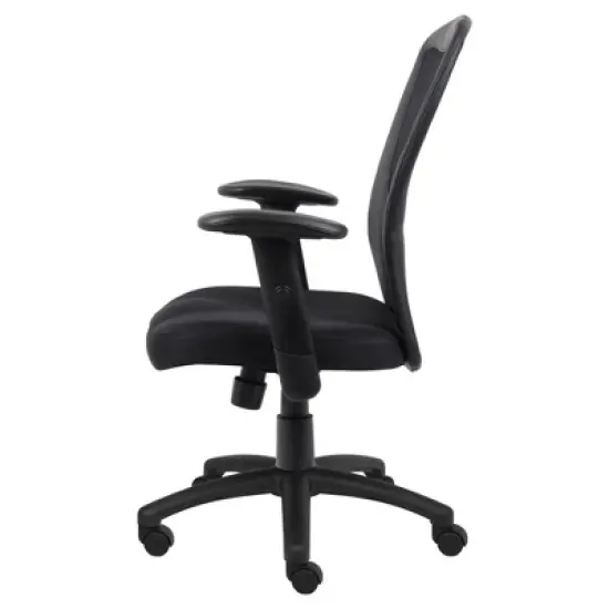Mesh Task Chair with Adjustable Arms Black - Boss Office Products image {2}