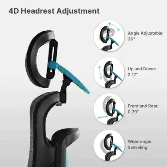 EUREKA ERGONOMIC Axion, Ergonomic Gaming Chair image {4}